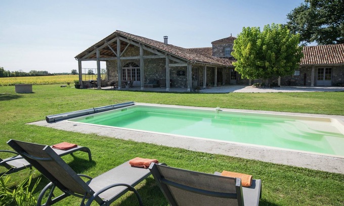 Fargues-sur-Ourbise Villa | Encantadora mansión con piscina