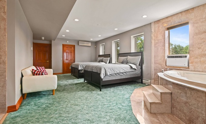 Mount Pocono Casa | Mansion with pool, hot tub, sauna, and mountain views