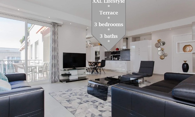 Cannes City Centre Apartamento | Marriott- Croisette: Superb 3 bedrooms/ 3 baths