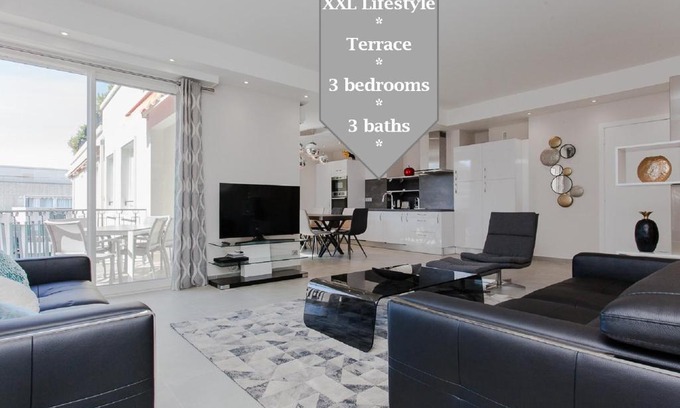 Cannes City Centre Apartamento | Marriott- Croisette: Superb 3 bedrooms/3 baths