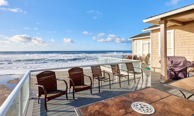 Gleneden Beach Casa | Propiedad frente al mar grande Asiento en primera fila PRECIO ESPECIAL DE NAVIDAD