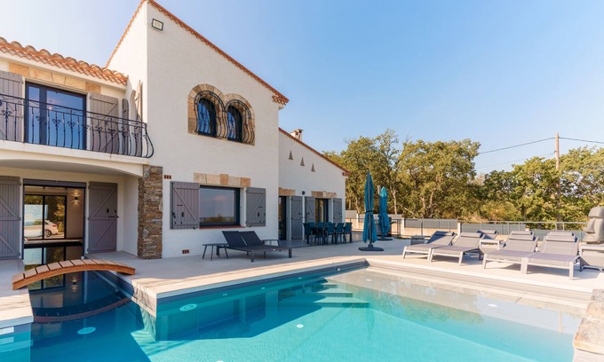Argeles-sur-Mer Villa | Mas Sureda-Villa-Villa-Baño en la habitacion-Vista al Mar