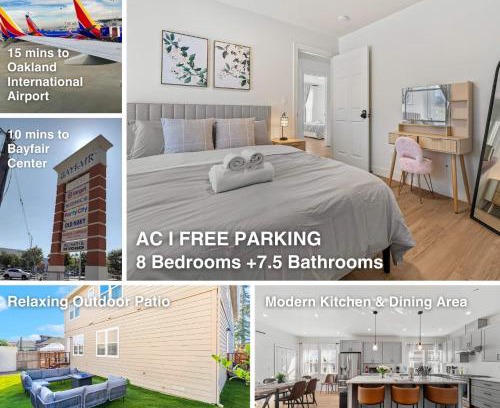 Hayward Casa | Massive 8BR Home in Hayward with AC Free Parking