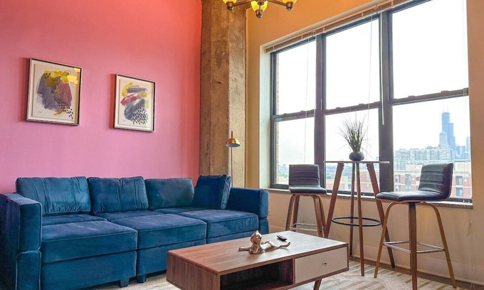 Near South Side Apartamento | McCormick 2B/2Ba for up to 8 guests w Skyline view