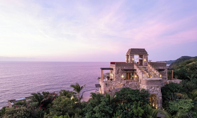 Higuera Blanca Casa | Mexican Pyramid Style Villa w/ Exclusive Beach Access | 6 Private Pools & Panoramic Ocean View
