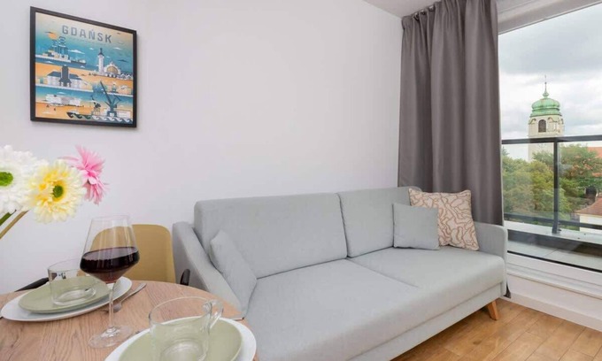Zaspa Apartamento | Mickiewicza 7 | Elegant Apartment | Balcony