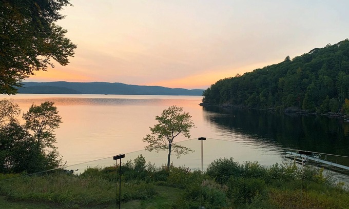 Cheneville Cabaña | Mid Century Modern Lakefront Retreat w/ Guest House and Hot Tub