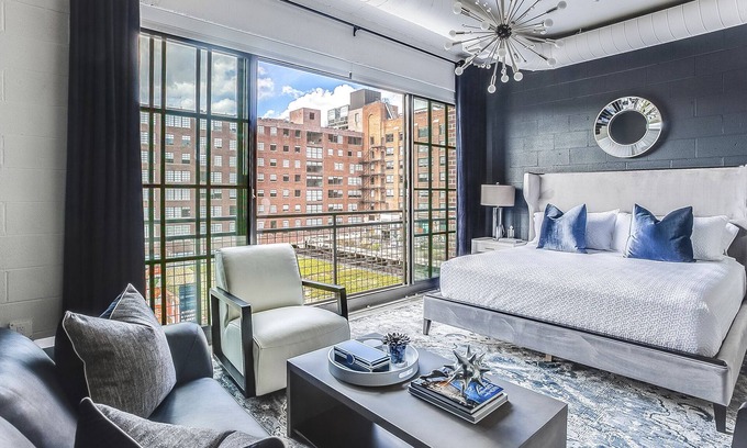 Old Fourth Ward Apartamento | Midnight Abode de Atlanta Luxury Rentals