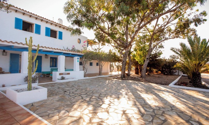 Formentera Cabaña | Casa Migjorn10pax.5habitaciones+5baños.Vistas al mar.800metros playa de Migjorn.