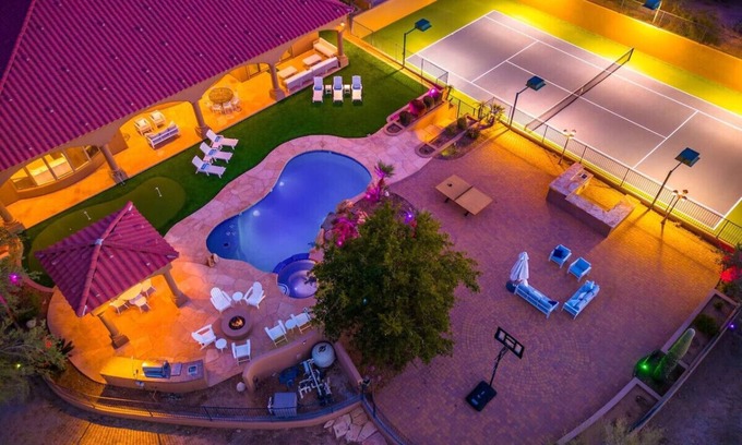 North Scottsdale Villa | Million $$ Estate+Pickle+Tennis+GolfSimulator+Spa