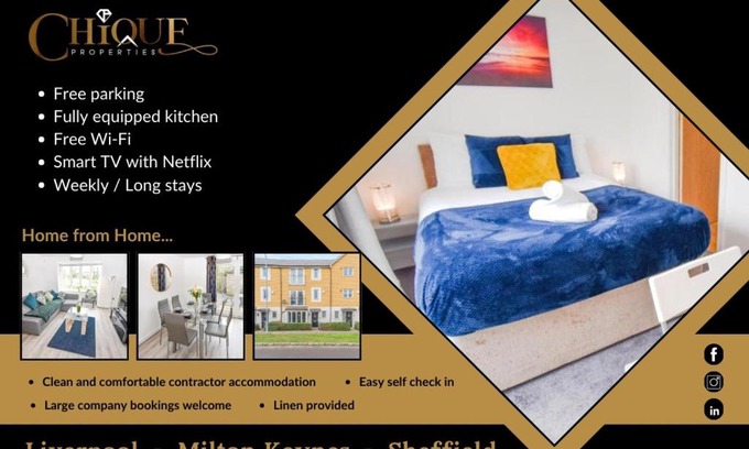 Milton Keynes Casa | Milton Keynes 5BR Contractor house, families/groups welcome.