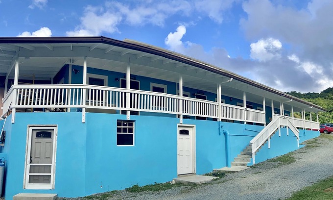 Cane Bay Cabaña | Minutes Walk to Cane Bay Beach- Porch Mountain Views, Sea from the backyard