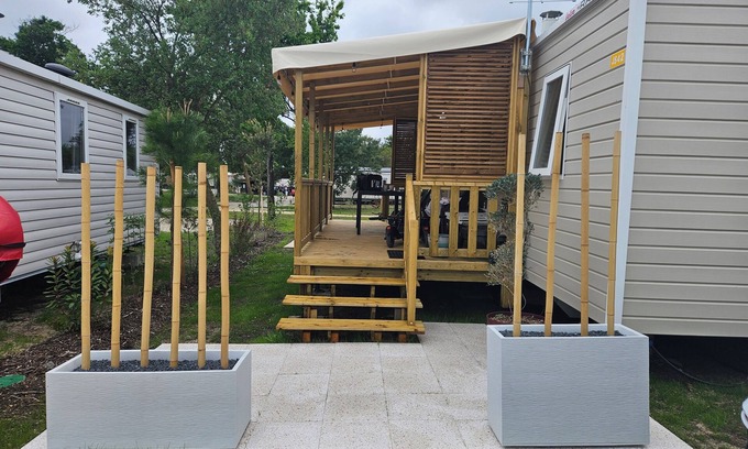 Lege-Cap-Ferret Casa | Mobil home 4/6 persons camping 4 stars "Les Viviers lège" cap ferret