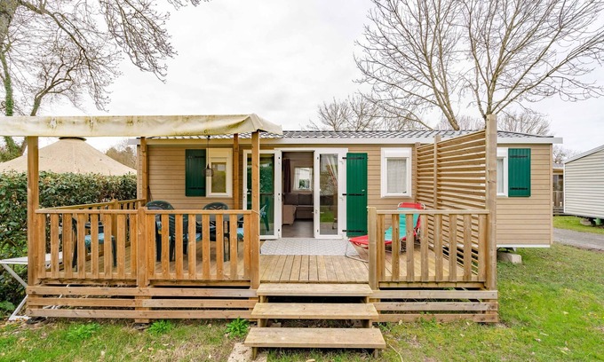 Saint-Georges-de-Didonne Alquiler De RV | Mobil Home 'O Petit Lieu' con piscina compartida, Wi-Fi y aire acondicionado