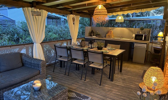 Cote d'Azur- French Riviera Casa | Casa móvil LAGOON 2 habitaciones a 150 m de la playa de Pampelonne!