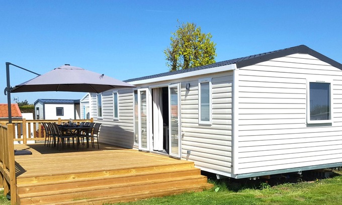 Saint-Pair-sur-Mer Casa | Mobil-home Jasmin, confort et tranquillité à 3 km de Granville et 1 km de la mer