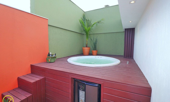 Copacabana Apartamento | Ático moderno de 3 dormitorios con jacuzzi y BBQ