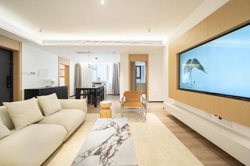 Downtown Shanghai Apartamento | Modern 3brs wis CAC&Fheating,near Jing'an Temple