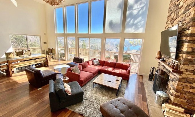 Lake Arrowhead Casa | Modern 6 bedroom retreat, stunning lake views, close to village!