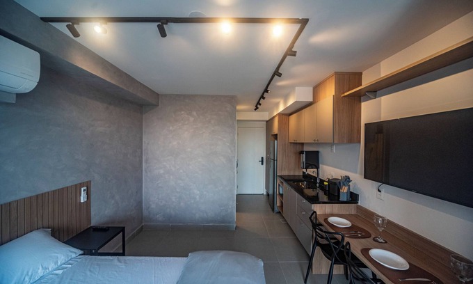 Santo Amaro Apartamento | Estudio Moderno y Sofisticado - Santo Amaro | Cerca del Consulado Americano