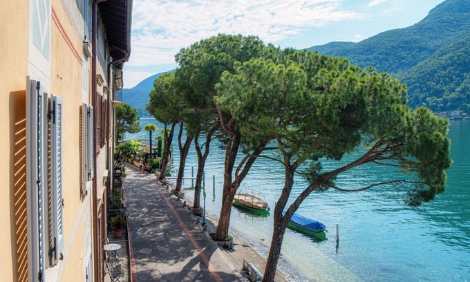 Morcote Apartamento | Moderno apartamento con vistas al lago en Morcote (Balcone sul Lago)