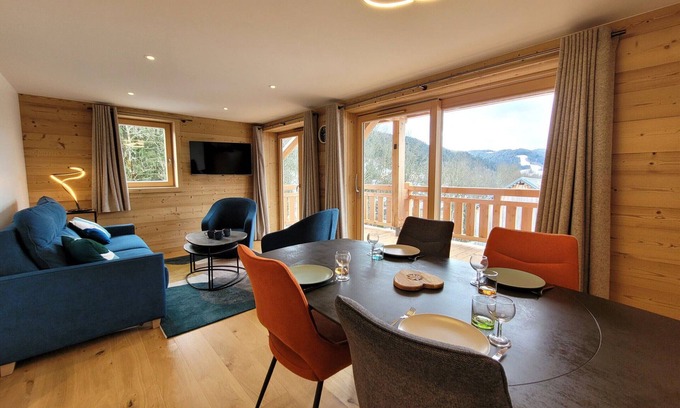 Les Gets Apartamento | Apartamento moderno, tranquilo, con terraza soleada y servicios incluidos