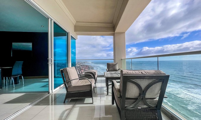 Rosarito Condominio | Moderno-Acceso directo a la playa-Mar y Sol Condo-18ª planta-Rosarito