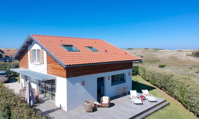 Capbreton Casa | Moderna casa de playa - a 150 m de las olas del Atlántico - vistas a las dunas