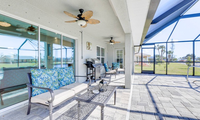 Oakland Hills Cabaña | Modern Canalfront Home in Rotonda West w/ Lanai!