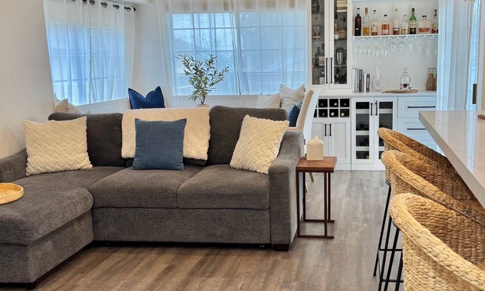 Downtown Monterey Casa | Modern coastal home in beautiful Monterey with peek of the ocean and hot tub
