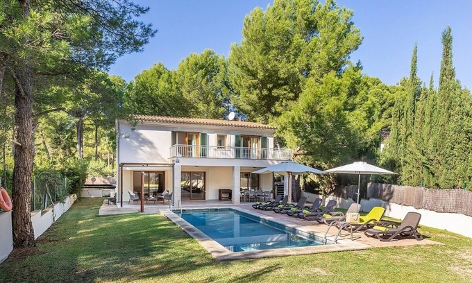 Mal Pas-Bon Aire Villa | Villa familiar moderna, aire acondicionado, piscina privada, a 5 minutos a pie de dos hermosas playas en Mal Pas, Alcudia.