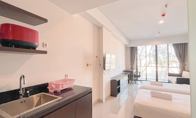 By Pass Ngurah Rai Apartamento | Modern Furnished Studio (No Kitchen) Apartment At Skales Residence Nusa Dua Bali