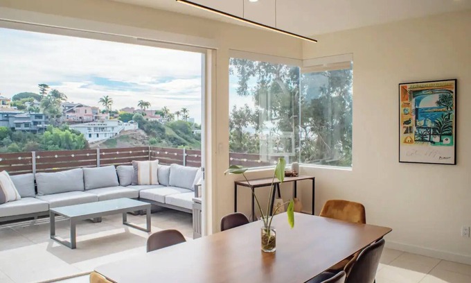 Mission Hills Casa | Modern Hillside Oasis with Jacuzzi, Ocean Views, BBQ, EV Charger, Treetop Master