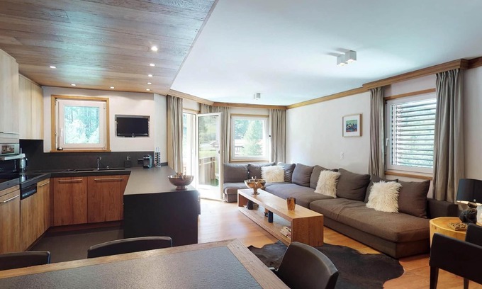 St. Moritz Apartamento | Modern in alpine style designed apartment with tasteful details