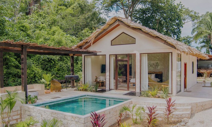Armenia Villa | Modern Jungle Villa Onyx w/ AC, Plunge Pool & Outdoor Fireplace
