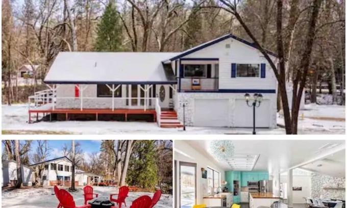 Oakhurst Casa | Modern Lake House Sleeps 20 Hot Tub/Games/Fire Pit