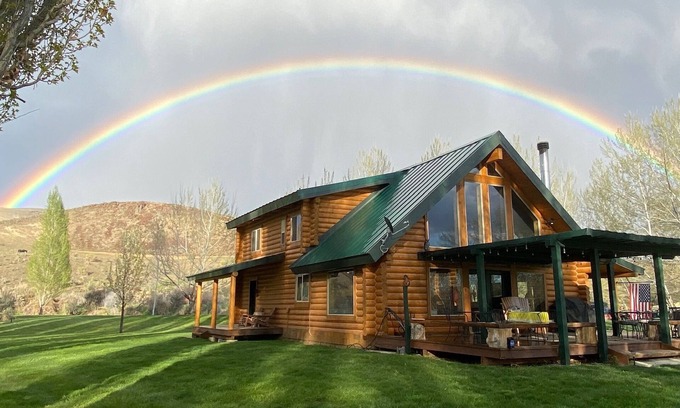 Humboldt County Cabina | Modern Log Cabin on a historic cattle ranch in Northern Nevada.