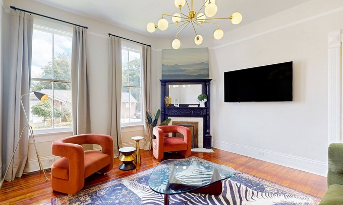 Midtown Casa | Modern & luxe home in a great location with wood fireplace & original finishes