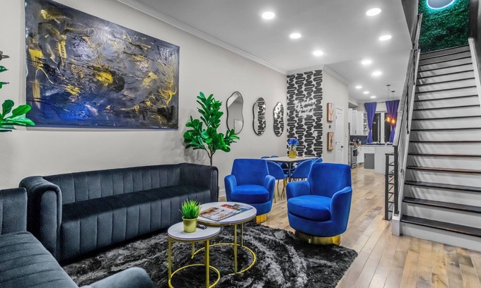 Brewerytown Casa | Modern Luxury Escape w/Movie Screen & Backyard Fun