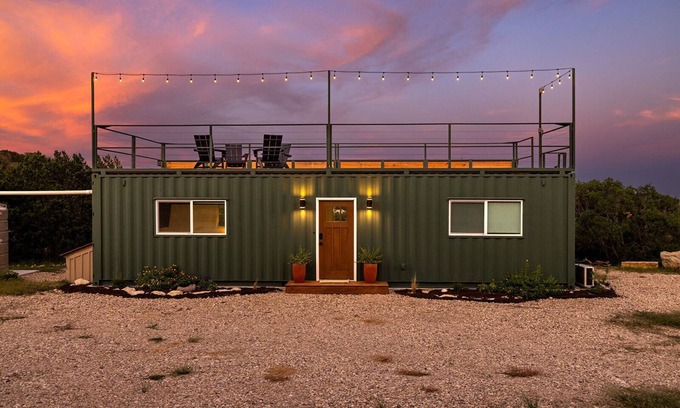 Center Point Casa | Modern, pet friendly shipping container home in charming Texas Hill Country