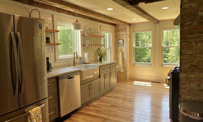 Hancock Casa | Modern Scandinavian 2BR post-and-beam home near Acadia National Park
