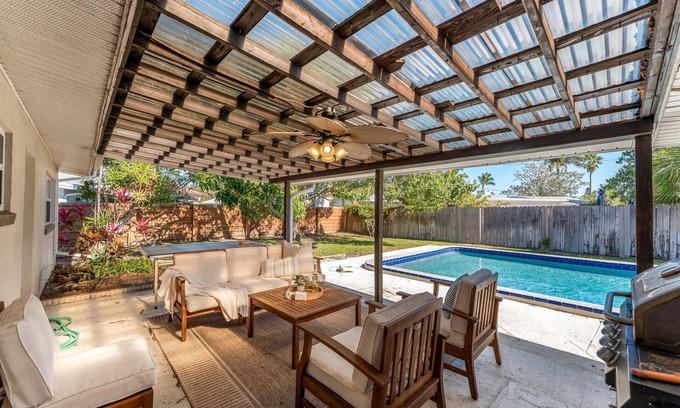 Cocoa Isles Casa | Modern Seaside Boho Home – Stylish House with Private Pool & Spacious Backyard!