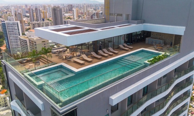 Meireles Apartamento | Modern studio with rooftop sea view