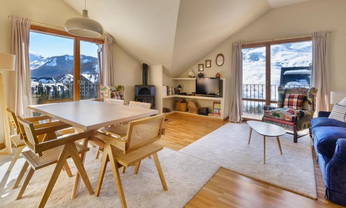Formigal Apartamento | Montesqui Formigal, exclusivo ático con vistas a pistas, guardaesquis y garaje