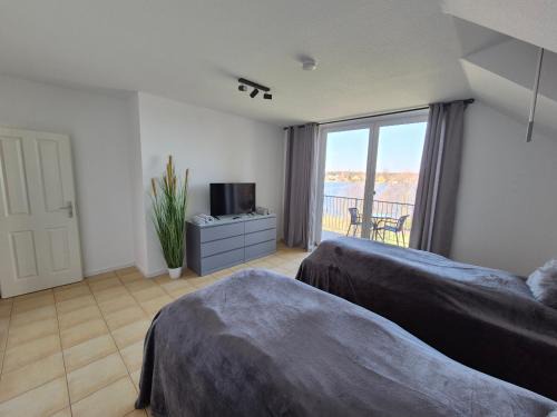 Zeuthen Casa | Monteurzimmer 1 mit Seeblick