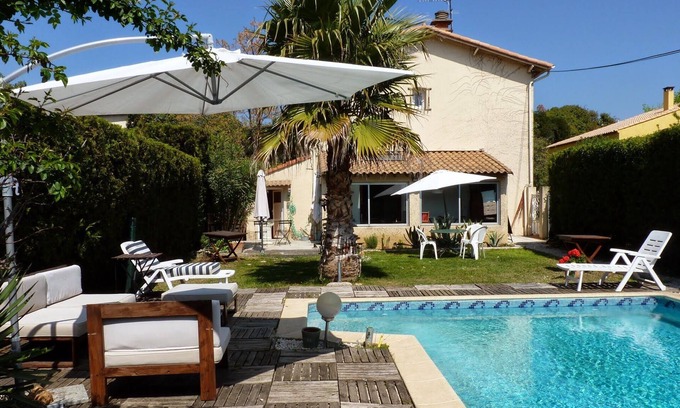 Celleneuve Villa | Montpellier Ouest Villa con piscina y jardín.