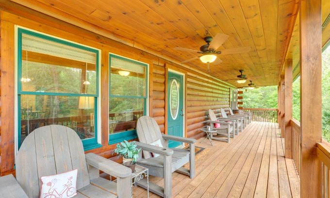 Lake Lure Casa | Moonshine Manor Cabin with Hot Tub, Near Lake Lure