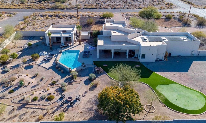 San Tan Valley Casa | ¡NUEVO! Inicio de Adobe con espectaculares vistas de montaña de 360 °.