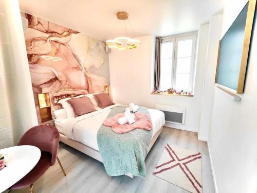 Cancale Apartamento | MRODBNB - Escapade Romantique - Appart Neuf- 25m Plage & Resto - Ciné - Popcorn - Ciel de Pluie XXL