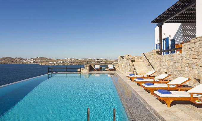 Psarou Villa | Villa en Míkonos con 6 habitaciones, capacidad 12